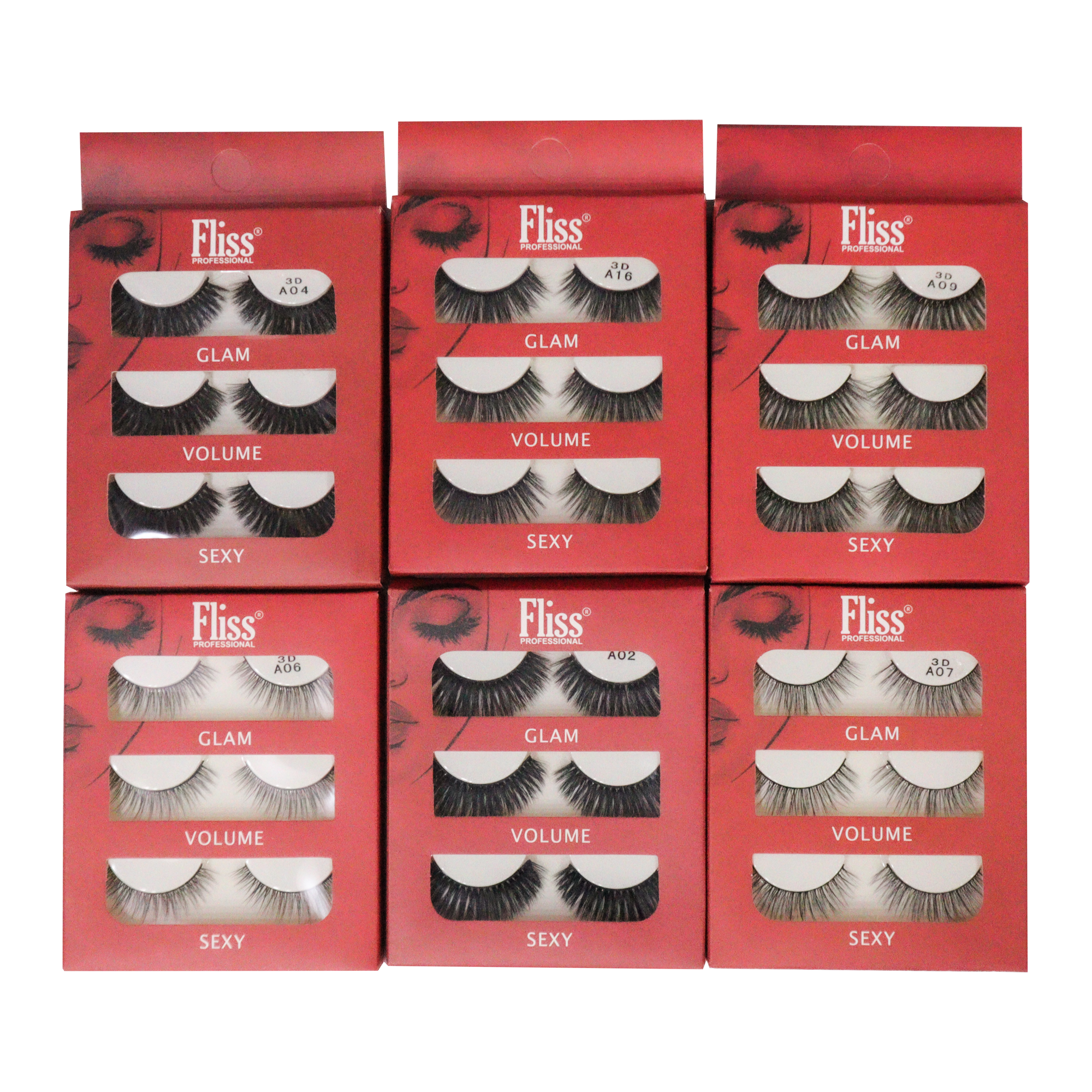 Fliss 3D EYE LASHES GLAM-VOLUME-SEXY