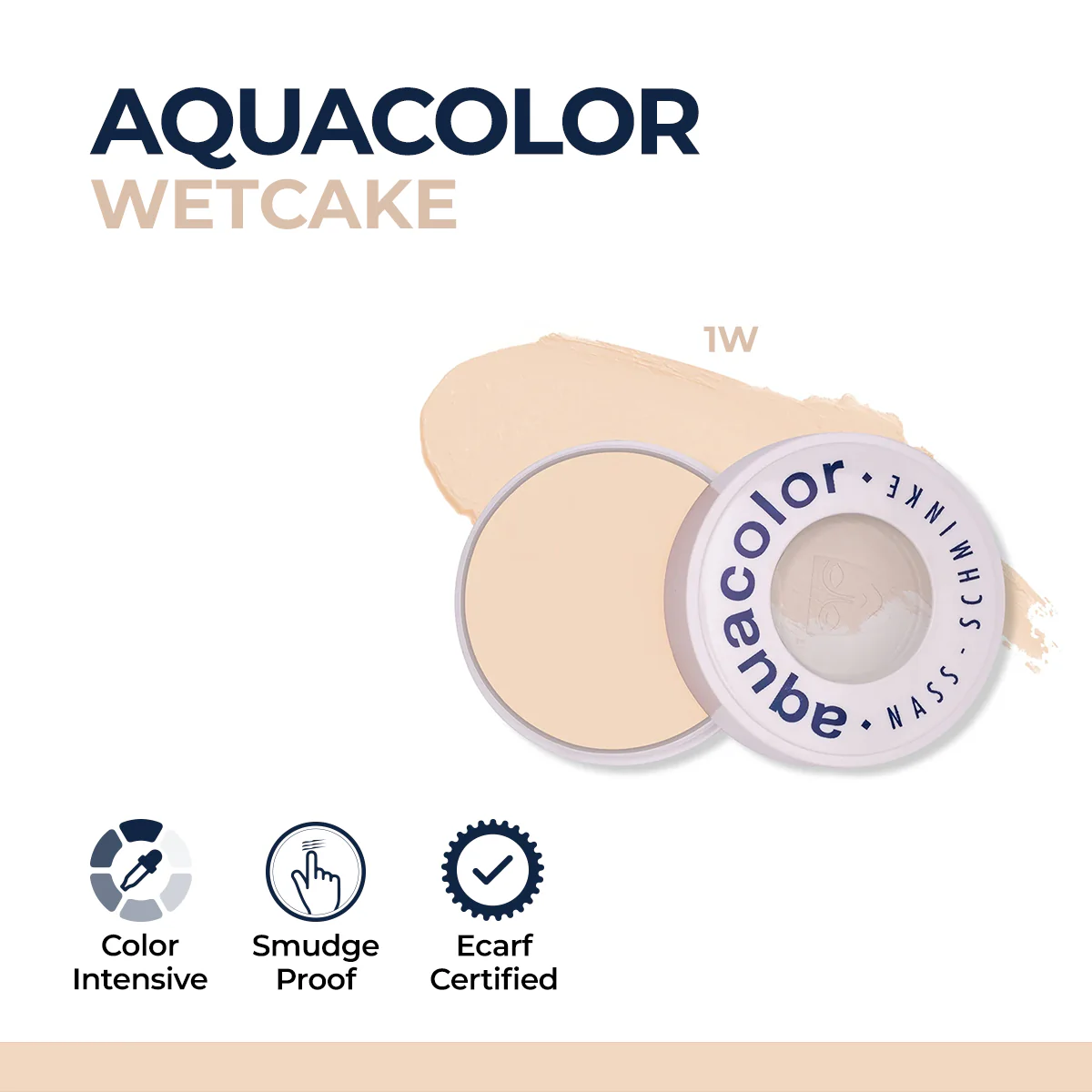 Kryolan Professional Make-Up Aqua Color Wet Cake 1W