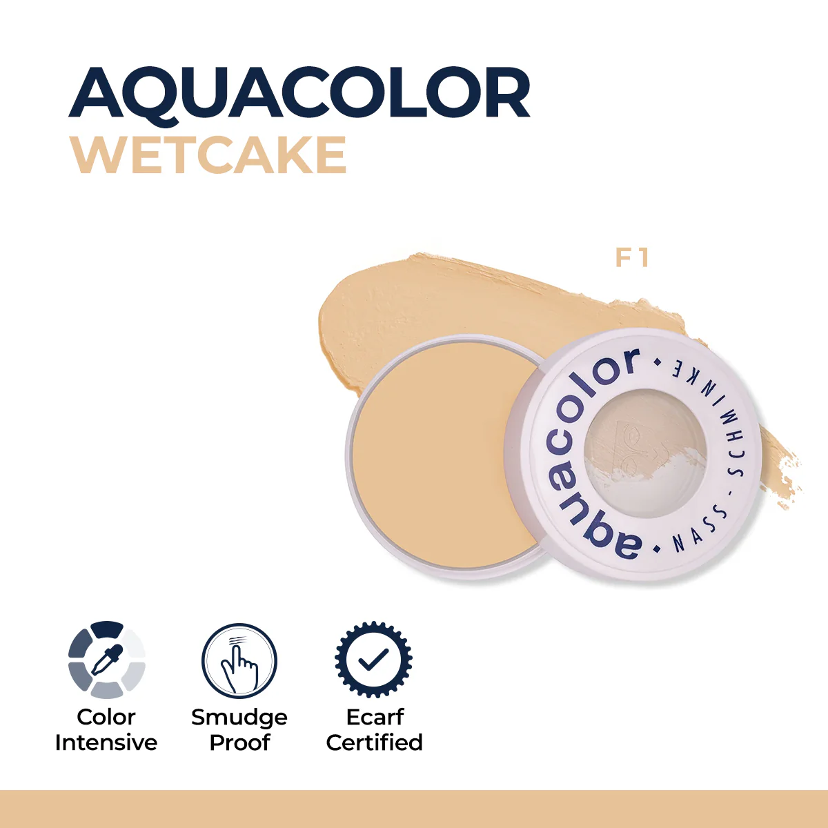 Kryolan Professional Make-Up Aqua Color Wet Cake F1