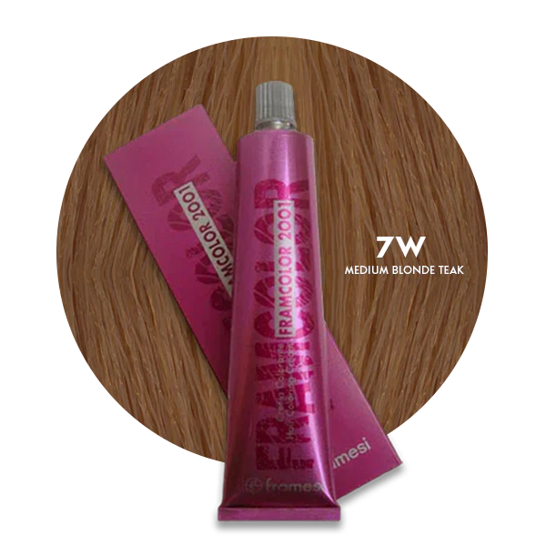 Framesi Framcolor 2001 Hair Color Cream 60ml - 7W Medium Blonde Teak