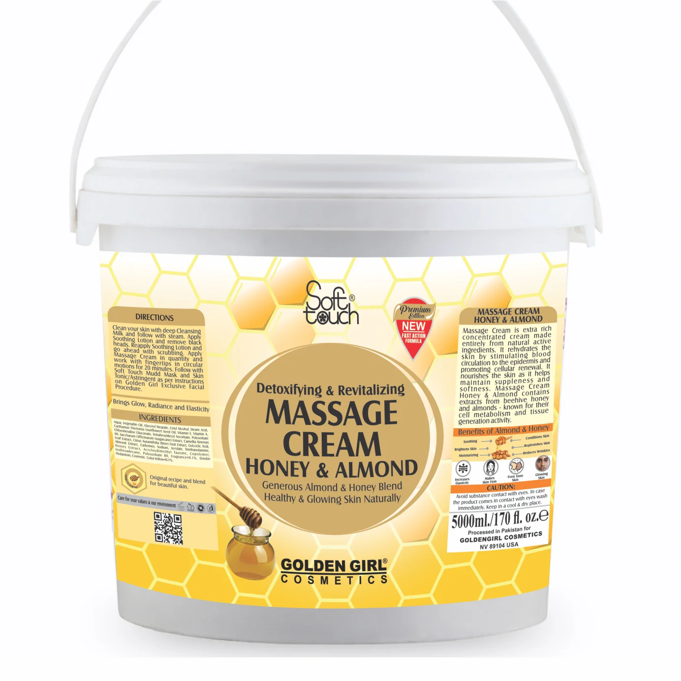 Soft Touch Massage Cream Almond & Honey 5Ltr