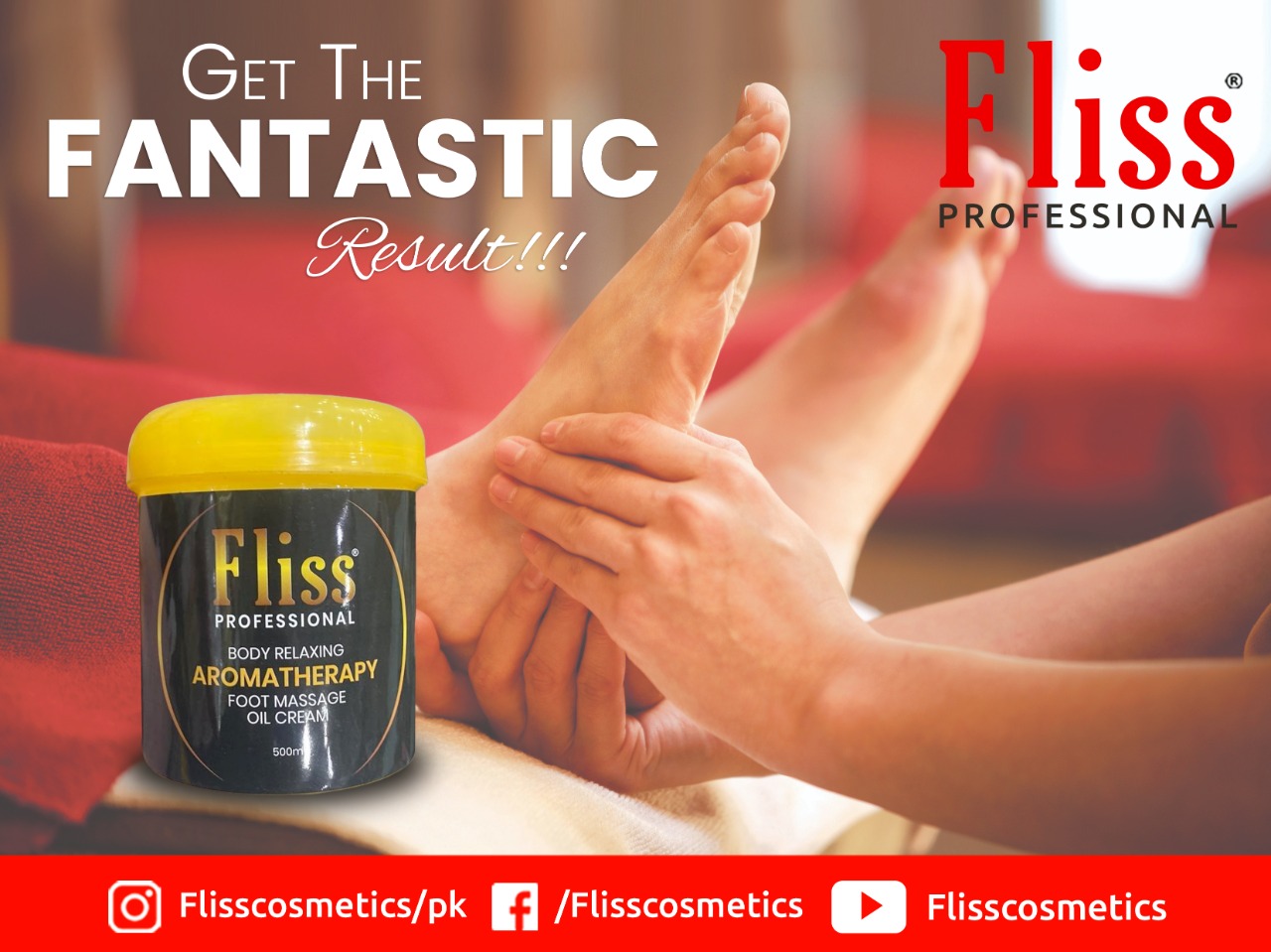 Private: FLISS AROMATHERAPY FOOT MASSAGE OIL CREAM 500ML